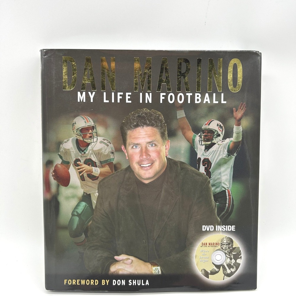 Dan Marino My Life in Football Hardcover Book DVD Don Shula Foreword 2005 1st Ed